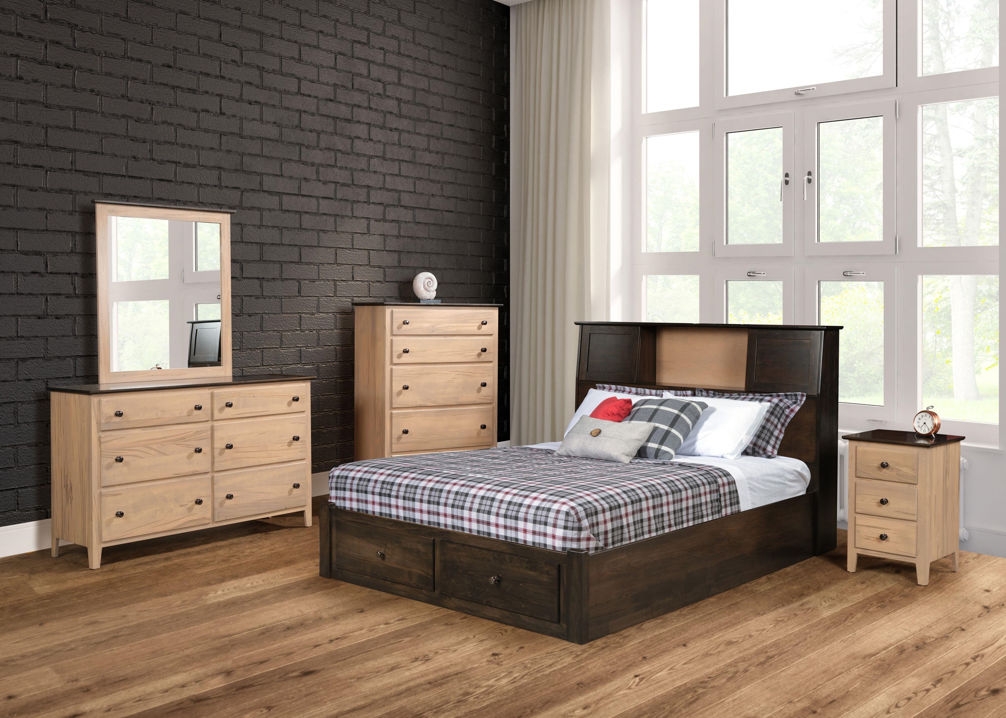 Queen bedroom deals set with armoire